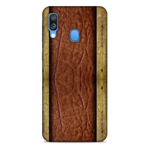 Samsung Galaxy A40 Kılıf Patchwork (24) Darbe Emici Kılıf Kahve Sarı