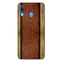 Samsung Galaxy A40 Kılıf Patchwork (24) Darbe Emici Kılıf Kahve Sarı