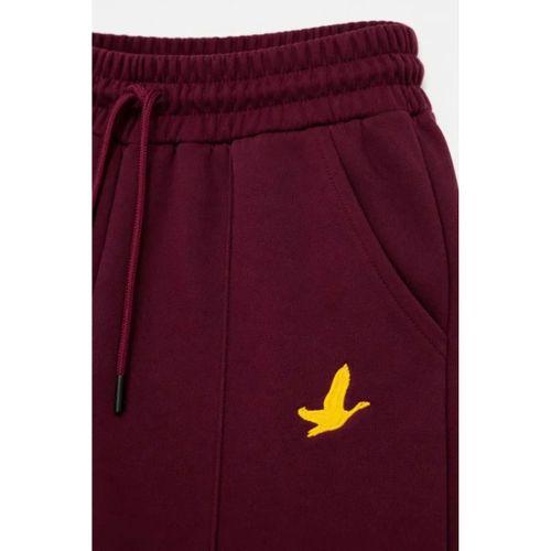 Osy Modal Yumuşak Dokulu Cima Dikişli Nakışlı Cepli Oversize Bol Paça Eşofman Altı - Bordo