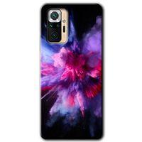 Redmi Note 10 Pro Kılıf HD Desen Baskılı Arka Kapak - Color Splash Purple