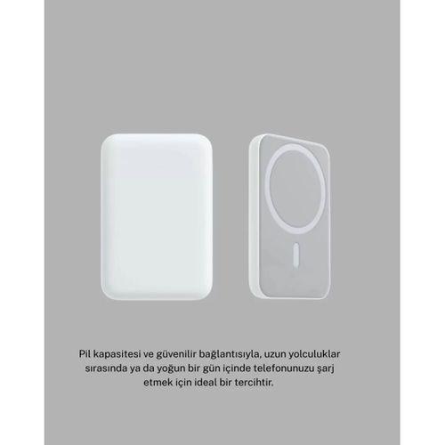 Magsafe Uyumlu Kablosuz Batarya – 27w Hızlı Şarj Destekli Kompakt Güç Bankası