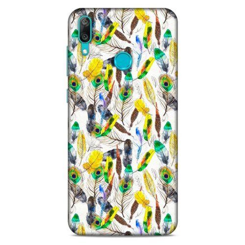 Huawei Y7 2019 Kılıf Desenli Özel Seri Tüyler (5) Koruma Kabı