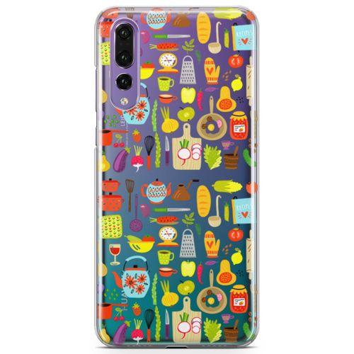 Huawei P20 Pro Kılıf Pratik Mutfak Gereçleri Arka Kapak Koruma Desenli Full Koruyucu