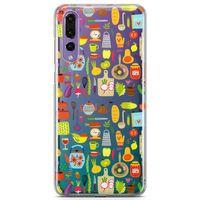Huawei P20 Pro Kılıf Pratik Mutfak Gereçleri Arka Kapak Koruma Desenli Full Koruyucu