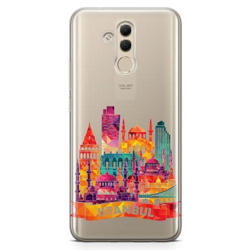 Huawei Mate 20 Lite Kılıf İstanbul Turistik Mekanlar Arka Kapak Koruma Desenli Full Koruyucu
