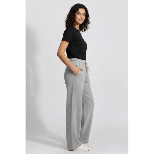 Kadın İki İplik Rahat Kalıp Yüksek Bel Geniş Paça Pantolon SPR26EAK988