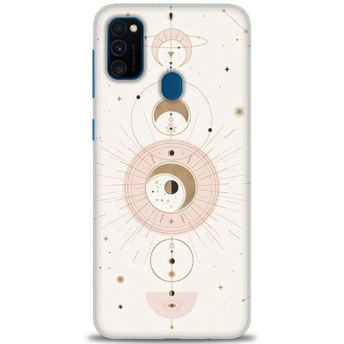 Samsung Galaxy M30S Kılıf HD Baskılı Kılıf - Evren + Tam Ekran Koruyucu