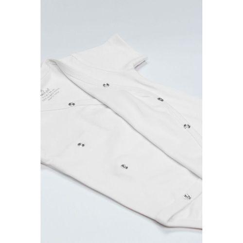 Bistyle Bistyle Organik Natural Basic Style Kruvaze Yarım Kol Body BS17101 Beyaz