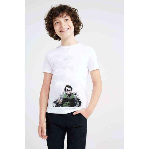 Joker Baskılı Unisex Çocuk Beyaz t-shirt