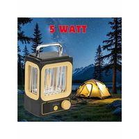 Ampul Solar Şarj Edilebilir 12 Led 1 Rustikli Led Kamp Lambası