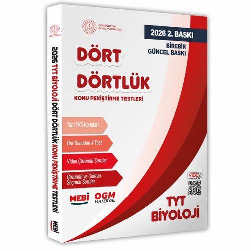 2026 YKS-TYT MEBİ-OGM Dört Dörtlük Biyoloji Pekiştirme Testleri Soru Bankası BASKI ÜCRETİ
