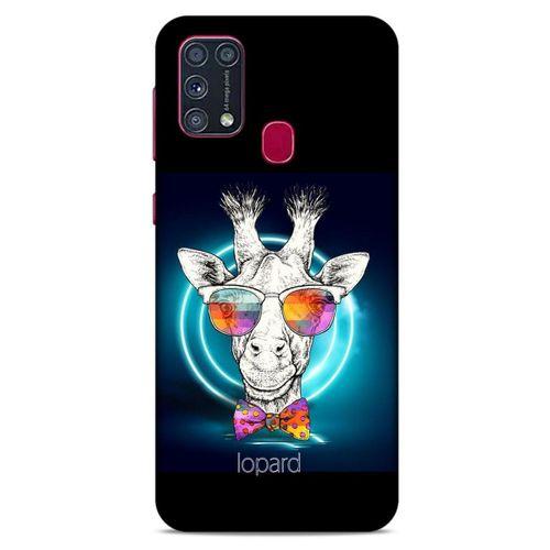 Samsung Galaxy M31 Kılıf FunnyMaX (6) Silikon Kılıf Siyah Zürafa
