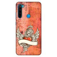 Lopard Xiaomi Redmi Note 8 Uyumlu Kılıf Tattoo's (7) Telefon Kılıfı Kırmızı Beyaz