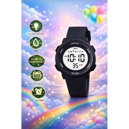 Captiva Digital 3 Atm Suya Dayanıklı Işık+Alarm+Kronometre+Takvimli Çoçuk Kol Saati CP.YN001M1
