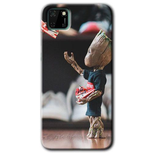 Huawei Y5P Kılıf HD Desen Baskılı Arka Kapak + Temperli Cam - I am Groot