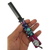 Metal 21 Cm Kelebek Tarak Kurukafa Tasarımlı