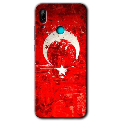 Huawei P smart 2019 Kılıf Baskılı Kapak - Albayrak 2 + 5D Tam Kaplayan Cam