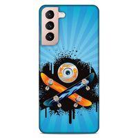 Lopard Samsung Galaxy S21 Uyumlu Kılıf Tattoo's (13) Silikon Kap Snowboard