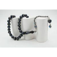 Oltu Taşı Küre Mavi Yıldız İşlemeli Tespih