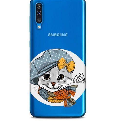 Zoologix (43) Samsung Galaxy A50 Şeffaf Kılıf Silikon Desenli