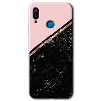 Huawei P20 Lite Kılıf HD Desen Baskılı Arka Kapak - Yarım Mermer