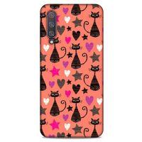 Lopard Xiaomi Mi 9 Uyumlu Kılıf Kediler (10) Full Koruma Kılıfı Kalpli Kedi