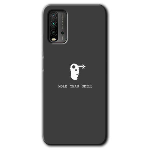 Xiaomi Redmi 9T Kılıf HD Desen Baskılı Arka Kapak + Temperli Cam - Headshot