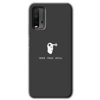 Xiaomi Redmi 9T Kılıf HD Desen Baskılı Arka Kapak + Temperli Cam - Headshot