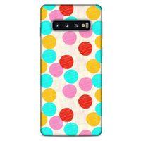 Samsung Galaxy S10 Kılıf Pastel Renkler (30) Silicone Case Turkuaz Pembe