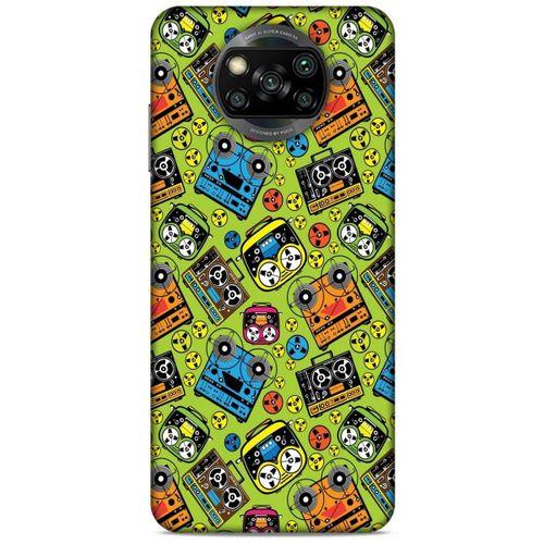 Retro (5) Desen Koruma Kabı Renkli Xiaomi Redmi Poco X3 Kılıf