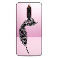 Lopard Xiaomi Redmi 8 Uyumlu Kılıf Tattoo's (29) Arka Koruma Kılıfı Tüy Dövmesi