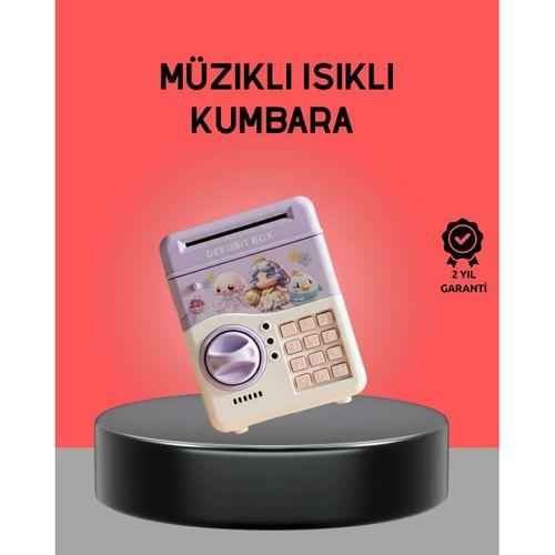 Çocuklar İçin Elektronik Şifreli Para Biriktirme Kumbarası Mor