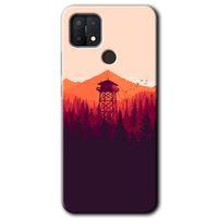 MRCİLETİSİM Oppo A15 Kılıf HD Desen Baskılı Arka Kapak + Temperli Cam - Gözlem Kulesi