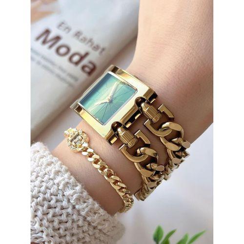 Ferrucci Kadın Kol Saati+Bileklik Özel Seri Çelik Kordon Kararma Renk Atma Yapmaz VS.BLKT.0736