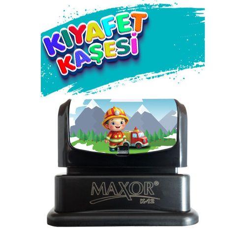 Kıyafet Kaşesi İtfaiye Temalı Öğrenci Kaşesi / Kıyafet Etiketi / Kumaş Kıyafet Kaşesi