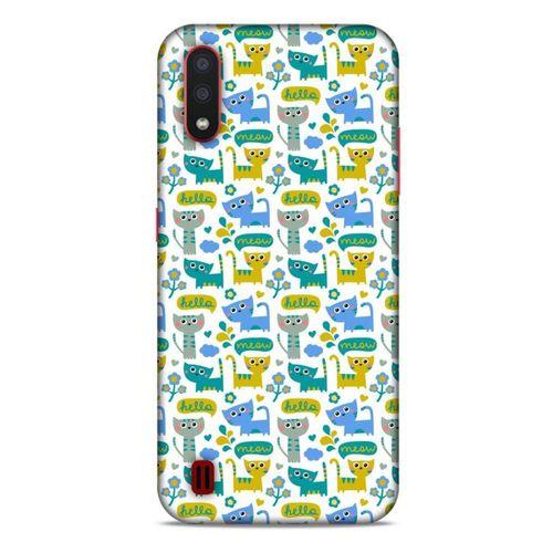 Lopard Samsung Galaxy A01 Uyumlu Kılıf Kediler (39) Liquid Crystal Kılıf Minnoş