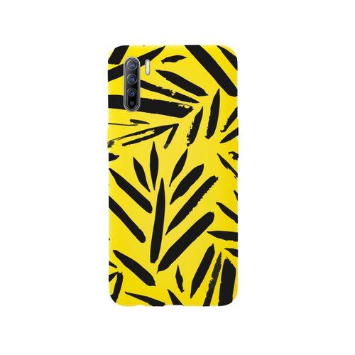 Oppo Reno 3 Fırça Darbeleri Premium Silikonlu Sarı Telefon Kılıfı