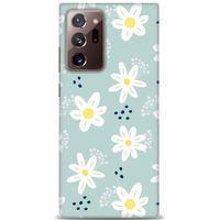 Samsung Galaxy Note 20 Kılıf HD Baskılı Kılıf - Papatyalar + Tam Ekran Koruyucu