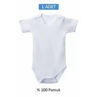 Beyaz Yarım Kol Body Zıbın 2-7 YAŞ Çocuklar İçin (1 ADET) Alttan Çıtçıtlı Özel Gereksinimli