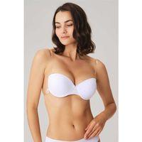 Kadın Balenli Destekli Dolgulu Askısız Straplez Sırtı Şeffaf Sırt Dekoltesi Sütyeni