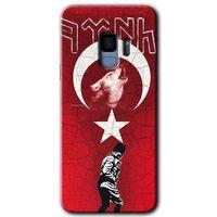 Galaxy S9 Kılıf HD Desen Baskılı Arka Kapak - Bozkurt Atam + Kırılmaz Cam