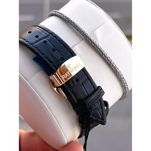 Raymond Nişan Ve Damatlara Özel Deri Kordon 2 Yıl Garantili Otomatik Erkek Kol Saati+Bileklik RMD.M5