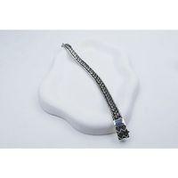 El Örmesi Baklava Desen Kilitli Gümüş Erkek Bileklik