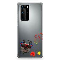 Huawei P40 Pro Kılıf Entel Köpek Arka Kapak Koruma Desenli Full Koruyucu