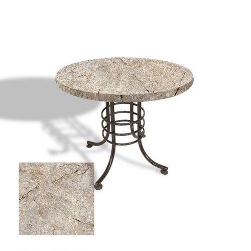 Dockers Buket Mega Laminat Yuvarlak Mutfak Masası Q120 - Scala Marble