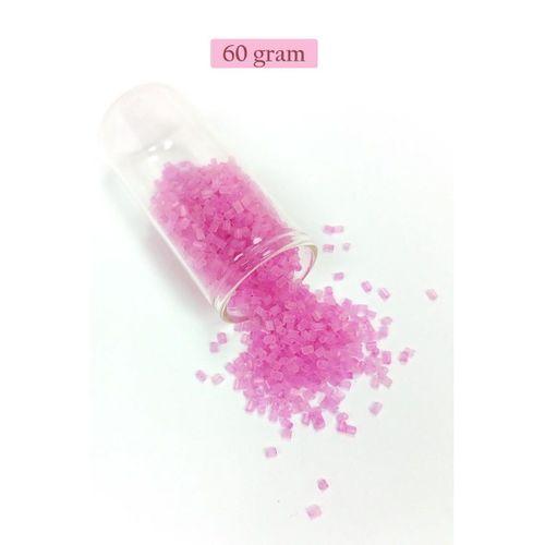Kesme Cam Boncuk 2mm - 60 Gram - Şeffaf Mat Pembe - BNC377