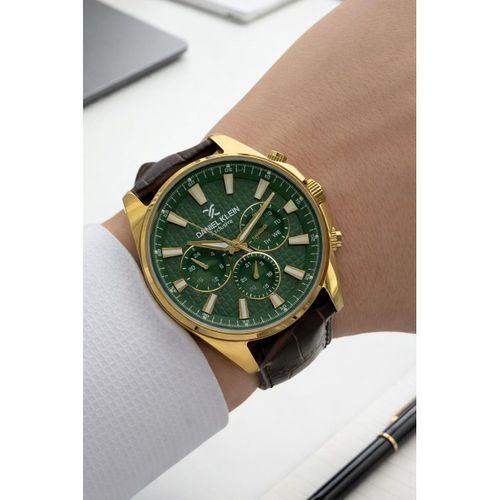 Daniel Klein Erkek Kol Saati 30 Metre Suya Dayanıklı Deri Kordon + Bileklik Hediyeli VS.BLKT.0822