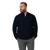 Uzun Kol Erkek Hakim Yaka Double Müslin Sonbahar ve Kışlık Sweatshirt Siyah Syh