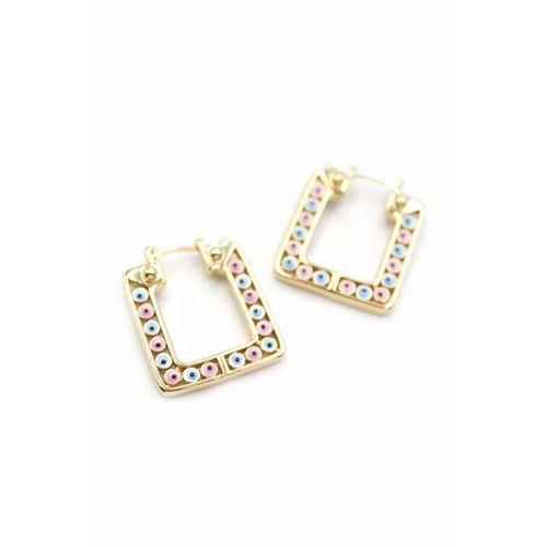 Kare Nazar Küpe - Altın