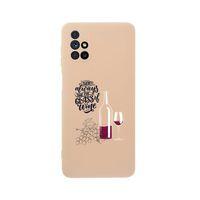 Samsung M51 Wine And Grape Premium Silikonlu Pembe Telefon Kılıfı